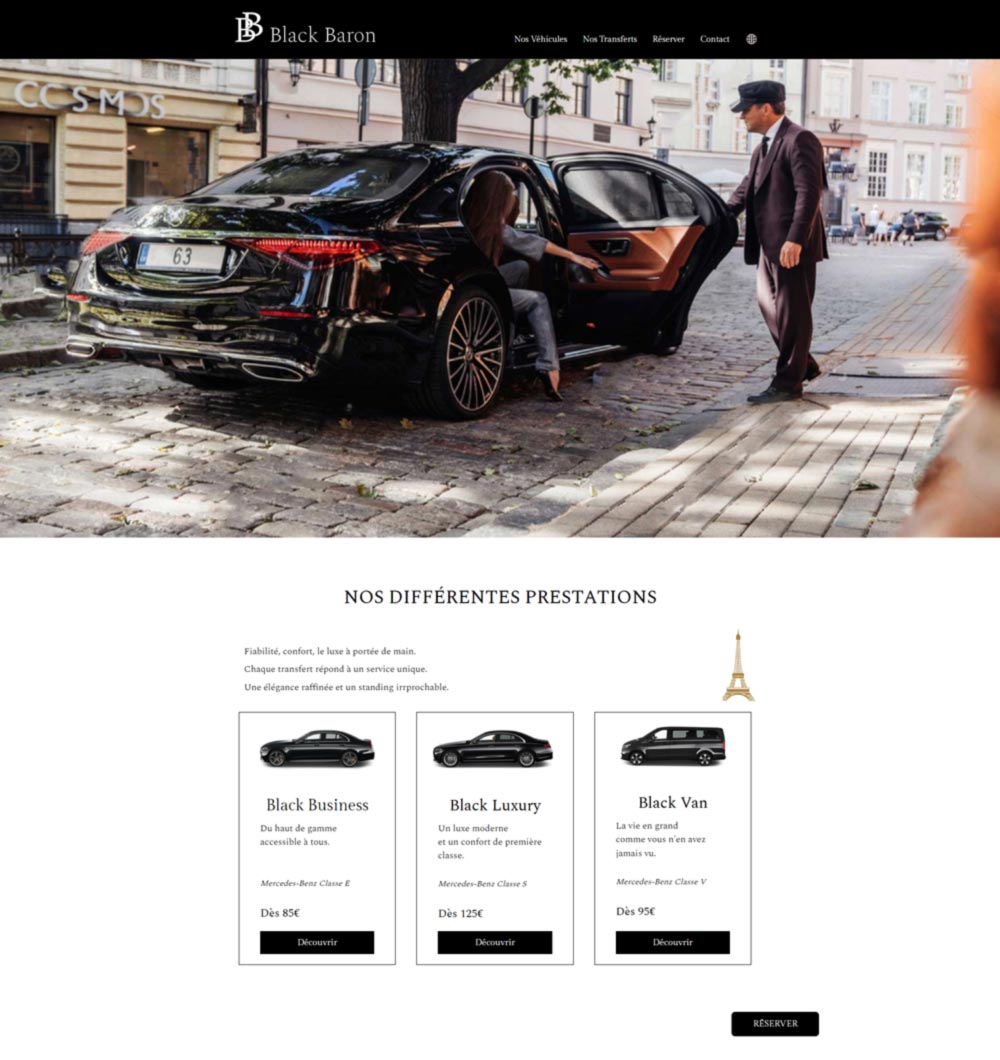 Site internet pour VTC